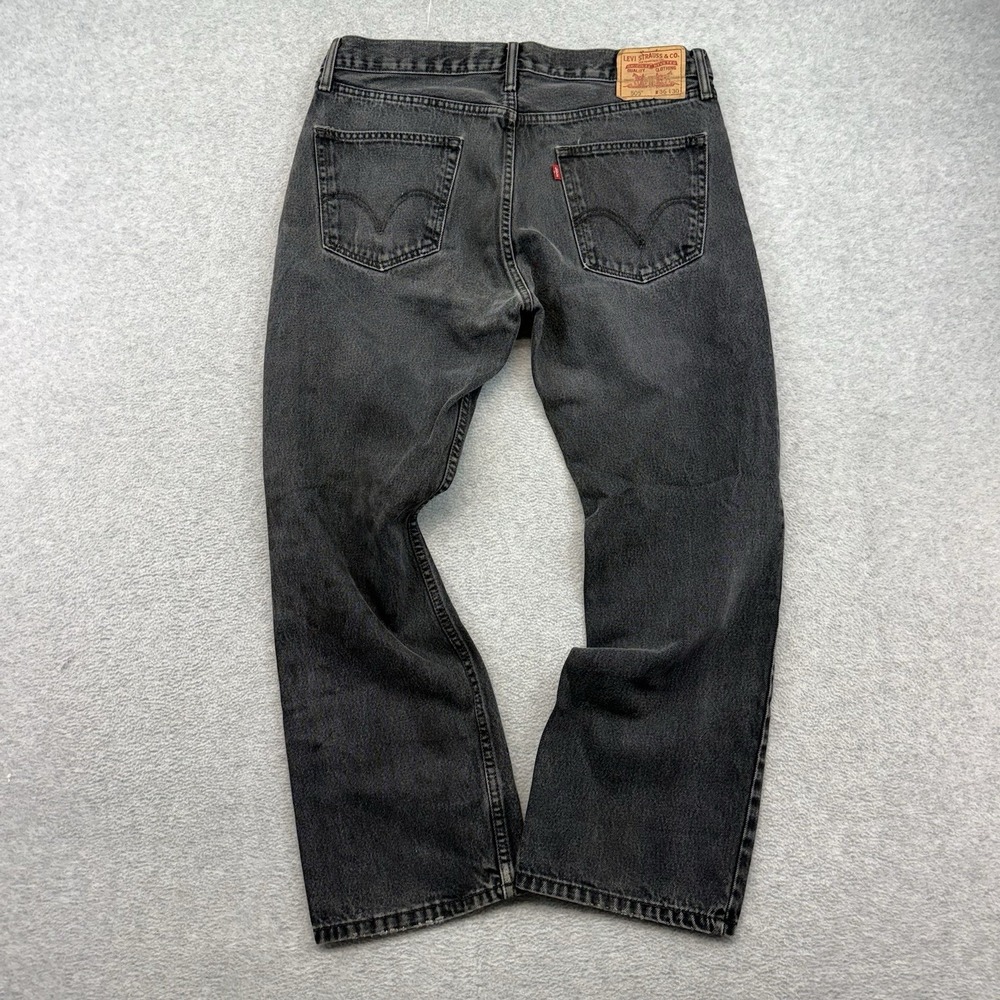Vintage Levis 505 Jeans Men 36x30 Straight Leg Regular Fit Y2K Black 100% Cotton